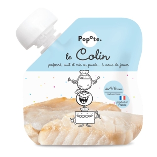 POPOTE - Purée de Colin 100% Bio  Dès 4 mois - Gourde 60g