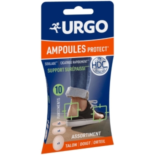 Urgo Pansements Hydrocolloïdes Ampoules - 3 formats, 10 Pansements