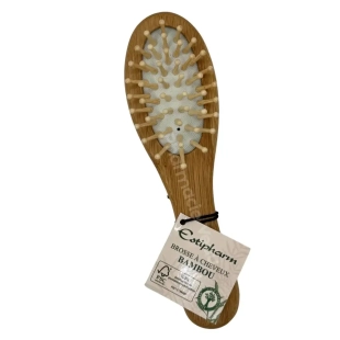 Brosse à cheveux en bambou Estipharm antistatique écologique légère et résistante pour démêlage doux sans frisottis tous types de cheveux.