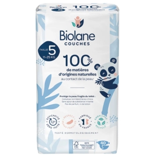 BIOLANE - Couches Ecologiques Taille 5 - 40Couches