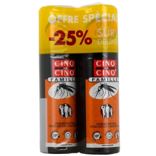 5/5 CINQ sur CINQ Famille - Lotion Anti-Moustiques - spray 2x100ml
