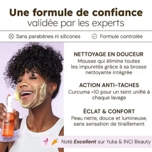 SEFIA - Nettoyant Brosse Douceur et Eclat au Curcuma - 120 ml