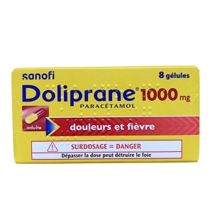 DOLIPRANE - Paracétamol 1000 mg Adultes (dès 50 kg)  - 8 Gélules
