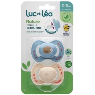 LUC ET LEA - Sucettes Nature Anatomique Extra-Fine - X2