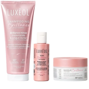 LUXEOL Coffret Cadeau La Routine Brillance  3 Soins + miroir de poche offert