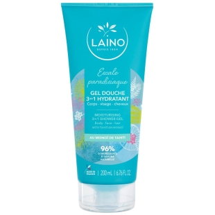 LAINO - Gel Douche 3 en 1 Hydratant Escale Paradisiaque Monoi- 200 ml