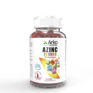 ARKOPHARMA  -  Azinc Junior 9 Vitamines Sans Sucre - Pot 60 gummies