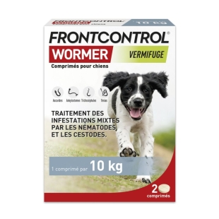 FRONTCONTROL WORMER Vermifuge Chien 10kg (2 comprimés)