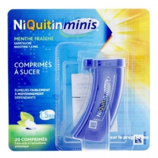 NIQUITIN MINIS 1,5 mg Menthe Fraîche (20 Comprimés)