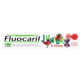 FLUOCARIL Junior Dentifrice Gel Fruits rouges 6-13 ans