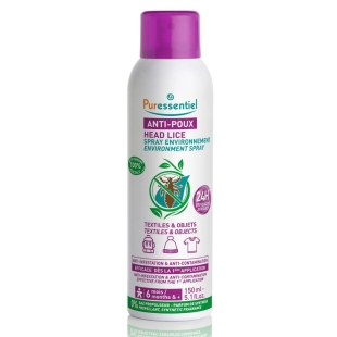 PURESSENTIEL - Spray Environnement Anti-Poux - 1 spray de 150ml