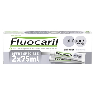 FLUOCARIL -  Dentifrice Blancheur Bi-fluoré 145 mg - 2x75ml