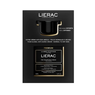 LIERAC Coffret Premium - Crème Voluptueuse Anti-âge -  1 Pot 50ml + 1 Recharge 50ml
