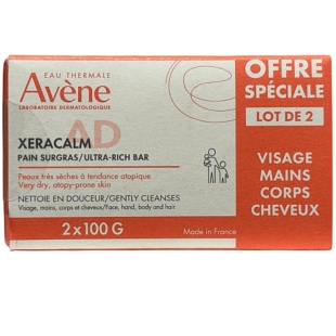 AVENE Xeracalm AD - Pain Nettoyant Surgras - 2x100 gr