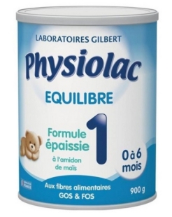 PHYSIOLAC EQUILIBRE Formule épaissie lait 1er âge 900g (0-6 mois) 