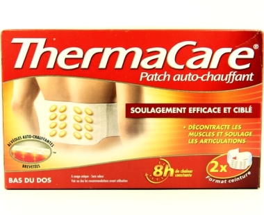 THERMACARE 8H Patch Auto-chauffant Bas du Dos (X2 patchs)