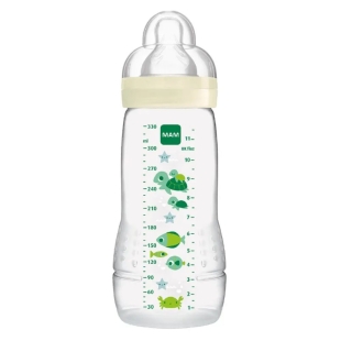 MAM 6m+ EASY ACTIVE Biberon 2e Age - Mer en Vert - 330 ml
