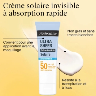 NEUTROGENA - Ultra Sheer Crème Invisible Solaire SPF 50 - 50ml