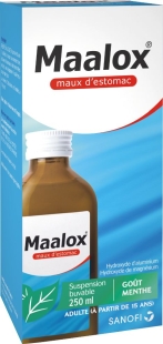 MAALOX Sirop (Suspension Buvable) Goût Menthe Flacon 250 ml
