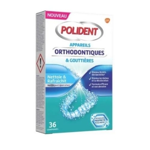 POLIDENT Nettoyant Appareils Orthodontiques et Gouttières 36 comprimés