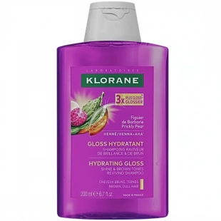 KLORANE Gloss Hydratant Shampoing raviveur de brillance et de brun au Figuier de Barbarie 200 ml