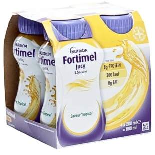 FORTIMEL - Jucy Tropical jus hyperénergétique pour soutien nutritionnel- 4 x 200 ml