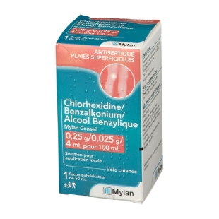 VIATRIS - Chlorhexidine Benzalkonium Alcool Benzylique