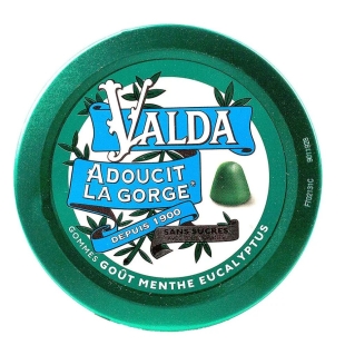 VALDA - Gommes Menthe Eucalyptus - Sans Sucres
