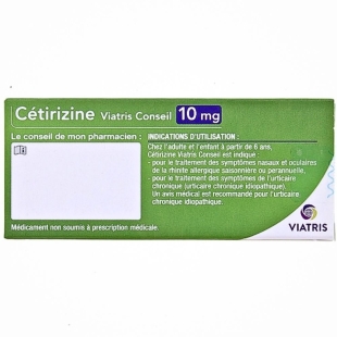 CETIRIZINE - 10 mg Allergies Viatris Conseil - 7 comprimés