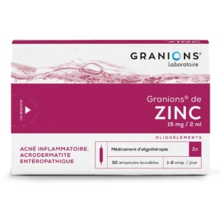 GRANIONS de ZINC 15 mg (30 ampoules)