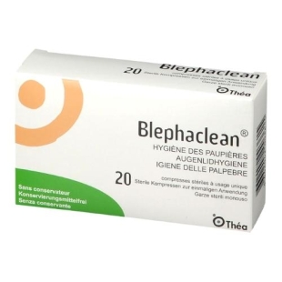 Blephaclean Hygiène Quotidienne du Contour de l'Œil et des Paupières 20 lingettes