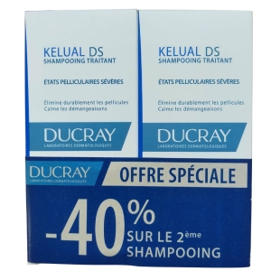 DUCRAY Kelual DS Shampooing Traitant Anti pelliculaire - 2x100 ml