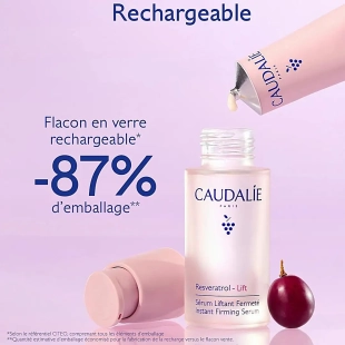 Caudalie Sérum Liftant Fermeté visage Resveratrol-Lift corrige les rides, lifte l’ovale du visage et hydrate flacon 30 ml