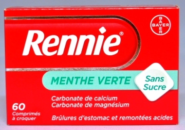 RENNIE Sans Sucre MENTHE VERTE boite de 60