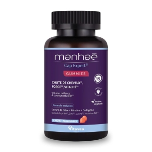 MANHAE - Cap Expert Gummies Chute de Cheveux Force et Vitalité - 2x60gummies