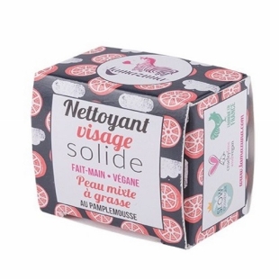 LAMAZUNA Nettoyant visage solide Peaux grasses Pamplemousse (25g)