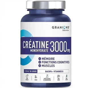 GRANIONS - Créatine Monohydrate 3000mg - 180 gélules