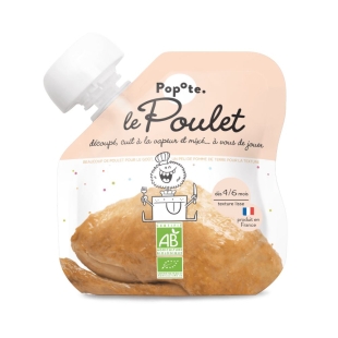 POPOTE - Purée de Poulet 100% Bio Dès 4 mois - Gourde 60g