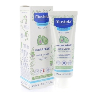 MUSTELA Hydra Bébé Crème Visage à l'avocat Bio (40 ml)