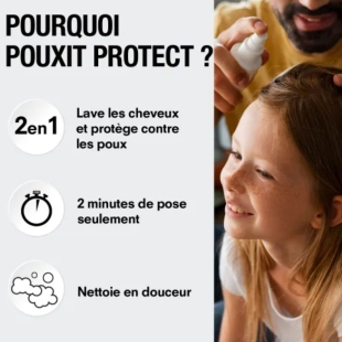 POUXIT - Shampooing Poux Lavant Proteur - 200 ml