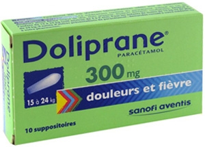 DOLIPRANE 300mg Enfants - 10 suppositoires 15-24 kg
