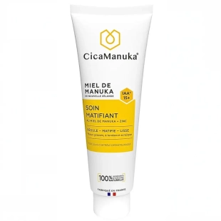CICAMANUKA Soin Matifiant IAA 15+ Miel de Manuka + Zinc Régule Matifie et Lisse 40 ml