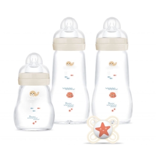 MAM - Coffret Biberons Verre + 1 Tétine