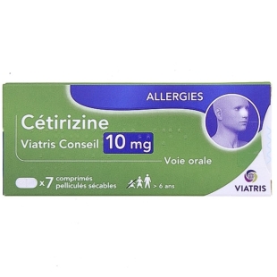 CETIRIZINE - 10 mg Allergies Viatris Conseil - 7 comprimés