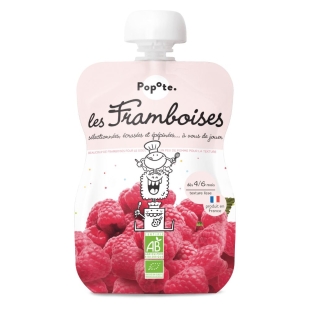 POPOTE - Compote Les Framboises 100% Bio Dès 4 mois - Gourde 120g
