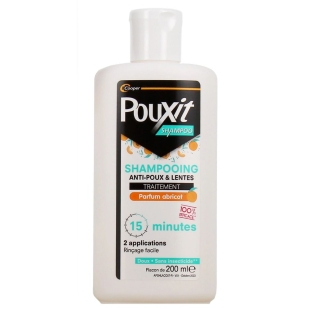 POUXIT SHAMPOO - Shampooing Traitement Anti-Poux et Lentes  Parfum Abricot - 200 ml