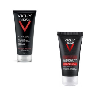 VICHY - Homme Structure Force 50ml + Gel Douche Hydra Mag C 100ml