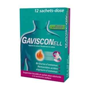 GAVISCONELL MENTHE Suspension Buvable Boite de 12 sachets