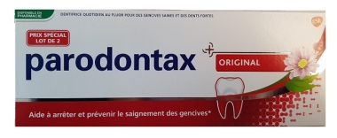 PARODONTAX ORIGINAL Dentifrice Nouvelle Formule (LOT de 2 x75 ml)
