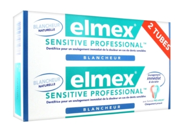 ELMEX SENSITIVE PROFESSIONAL BLANCHEUR Dentifrice (lot de 2 x 75ml)